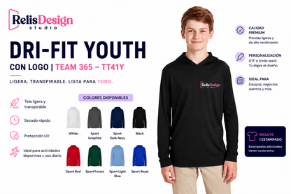 Camisa Dri-Fit Youth con Logo | Team 365 – TT41Y