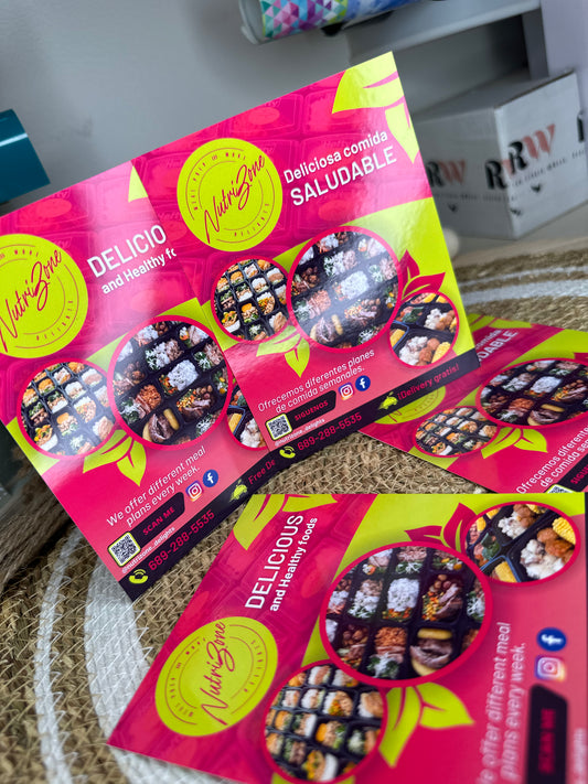 Flyers impresos - Doble cara  4''x6 ''in