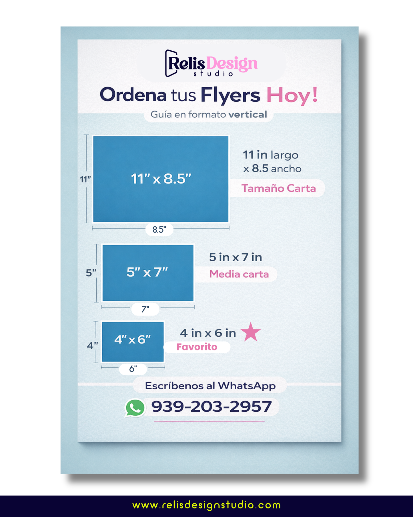 Flyers impresos - una cara  4''x6 ''in